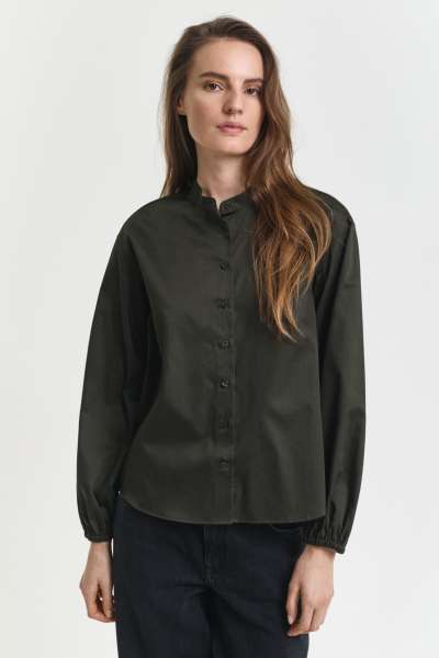 BLÚZ GANT REG COTTON SATIN BLOUSE GREEN LAGOON