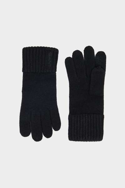 KESZTYŰ GANT WOOL KNITTED GLOVES BLACK