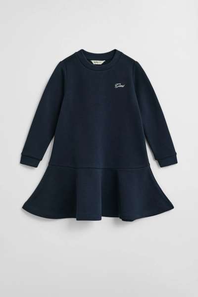 RUHA GANT SCRIPT JERSEY DRESS EVENING BLUE