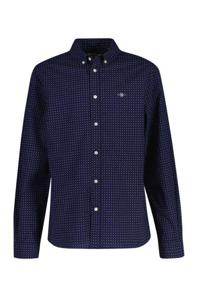 ING GANT POPLIN MICRO PRINT BD SHIRT CLASSIC BLUE