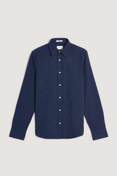 ING GANT LIM MICRO PRINT HIRT CLAIC BLUE