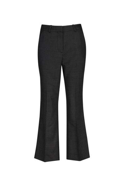 NADRÁG GANT CHECKED CROPPED FLARE SLACK CHARCOAL MELANGE