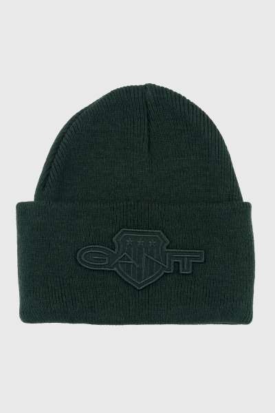 SAPKA 1-6 ÉVES GANT TONAL ARCHIVE SHIELD BEANIE TARTAN GREEN