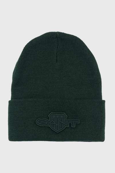 SAPKA 7-16 ÉVES GANT TONAL ARCHIVE SHIELD BEANIE TARTAN GREEN