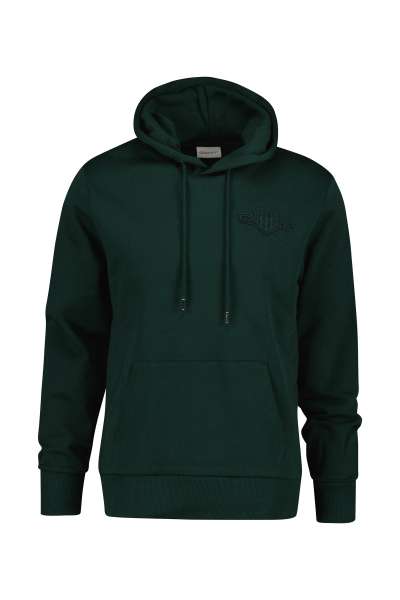 ELEGÍTŐFELSŐ GANT REG TONAL SHIELD HOODIE TARTAN GREEN