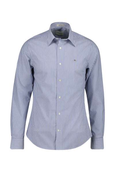 ING GANT LIM TRETCH POPLIN TRIPED HIRT COLLEGE BLUE