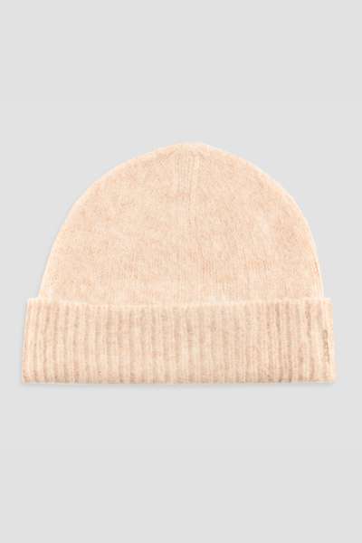SAPKA GANT FLUFFY ALPACA BEANIE TAUPE BEIGE