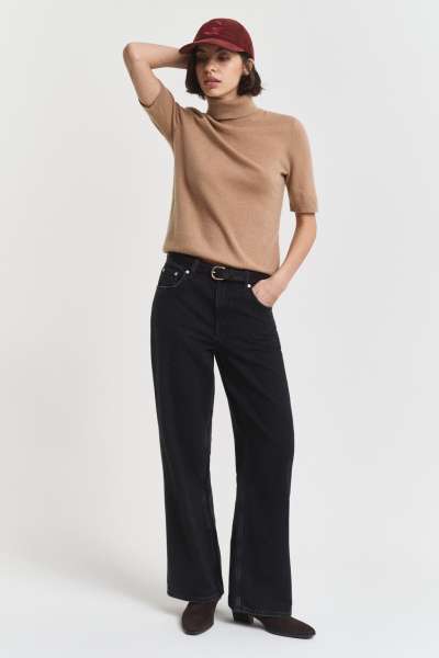 FARMER GANT BLACK RELAXED STRAIGHT JEANS BLACK WORN IN