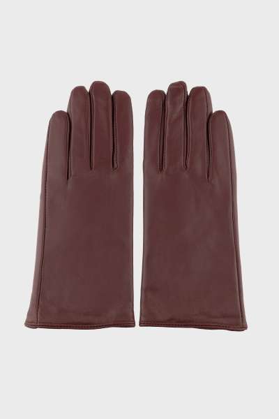 KEZTYŰ GANT CAHMERE LINED LEATHER GLOVE PLUM WINE