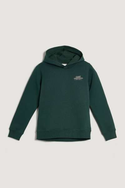 MELEGÍTŐFELSŐ GANT GRAPHIC HOODIE TARTAN GREEN