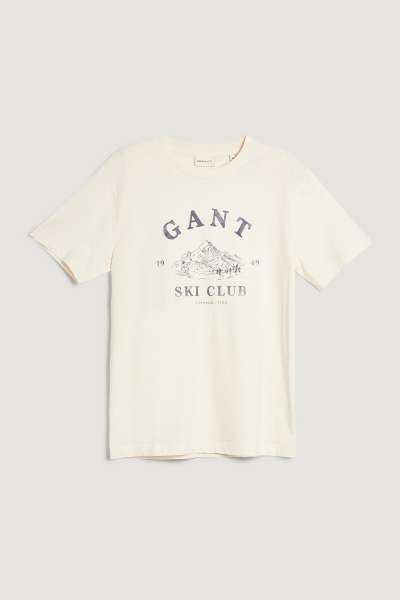PÓLÓ GANT GRAPHIC  T-HIRT CREAM