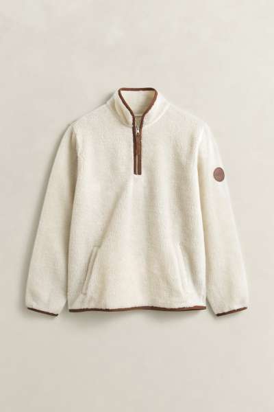 ELEGÍTŐFELSŐ GANT HALF ZIP FLLEECE CREA
