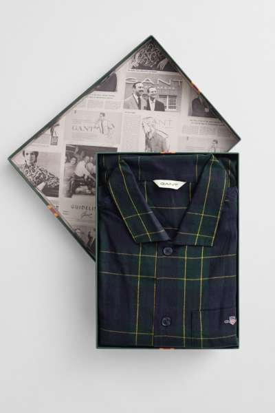 PIZAMA GANT FLANNEL CHECK PAJAMA ET GIFT BOX FORET GREEN