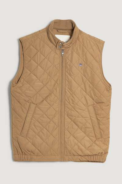 ELLÉNY GANT QUILTED WINDCHEATER VEST LIGHT TAUPE