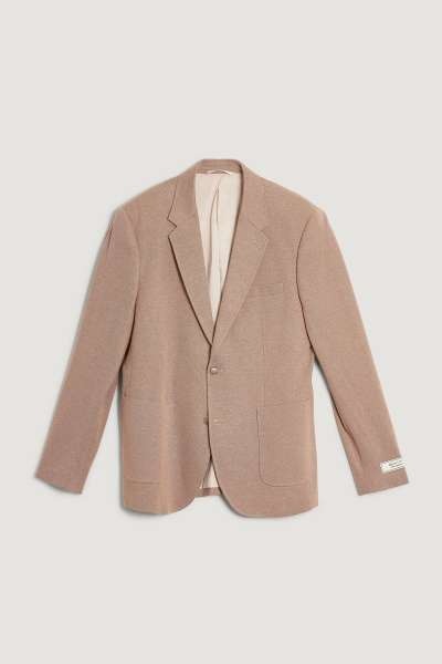 ZAKÓ GANT TWO-TONE JERSEY PIQUE BLAZER KHAKI MEL
