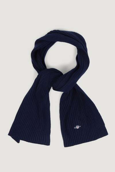 SÁL GANT COTTON BLEND LOGO SCARF MARINE