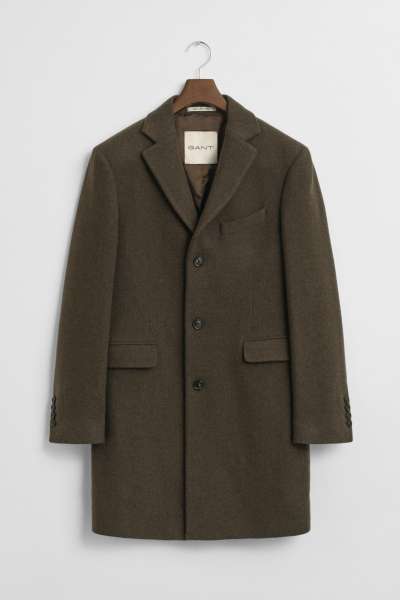 KABÁT GANT CLASSIC WOOL COAT COUNTRY GREEN