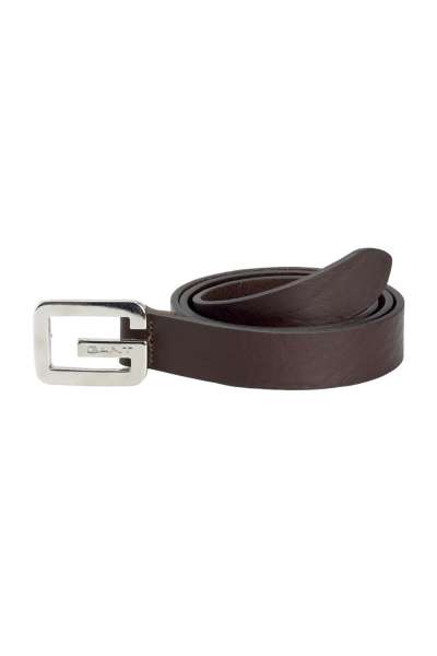 ÖV GANT G LEATHER BELT DARK BROWN
