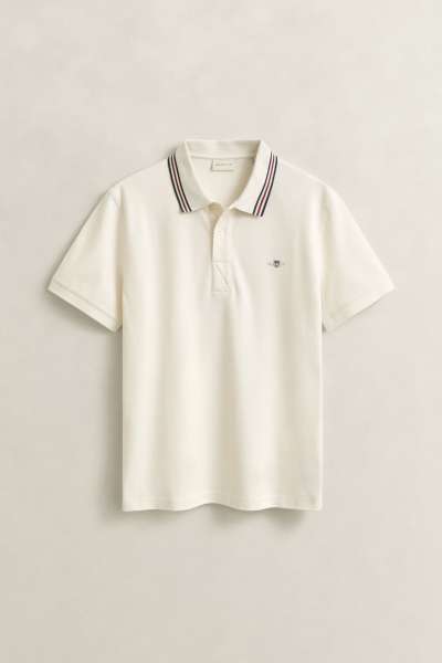 PÓLÓ GANT COLLAR TIPPING  POLO CREAM
