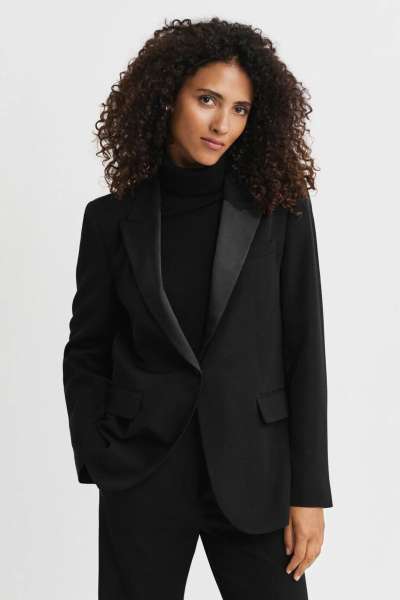 ZAKÓ GANT REG WOOL BLEND TUXEDO BLAZER BLACK