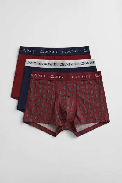 ALÓNEMŰ GANT PAILEY PRINT TRUNK 3-PACK GB PLUMPED RED