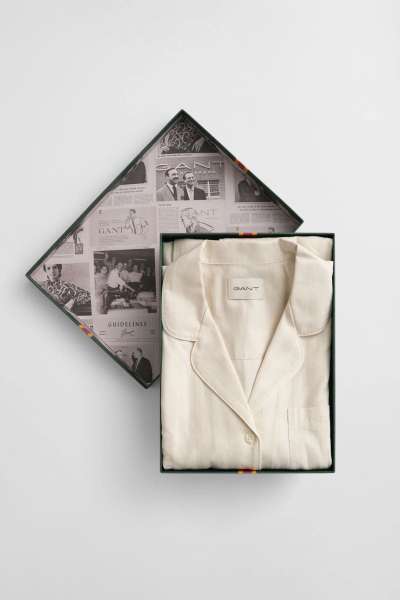 PIZSAMA GANT SATIN STRIPE PAJAMA SET GIFT BOX INEN