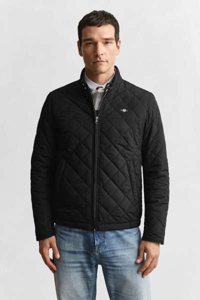DZEKI GANT QUILTED WINDCHEATER BLACK