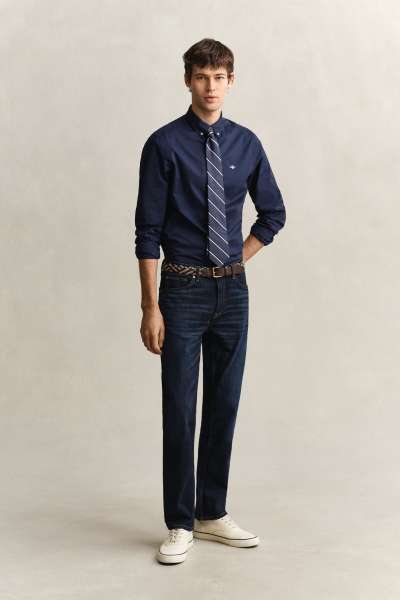 FARMER GANT REG JEANS DARK BLUE BROKEN IN