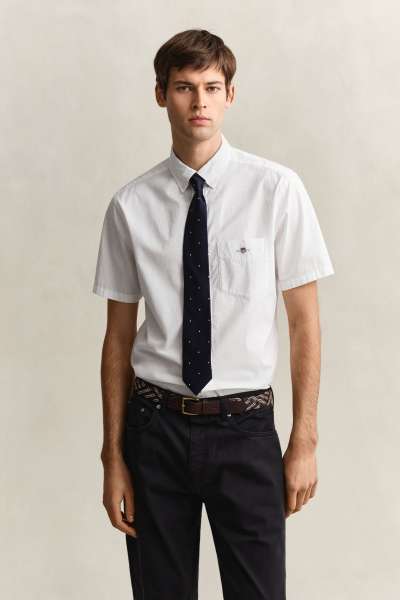 ING GANT REG CLAIC POPLIN  HIRT WHITE