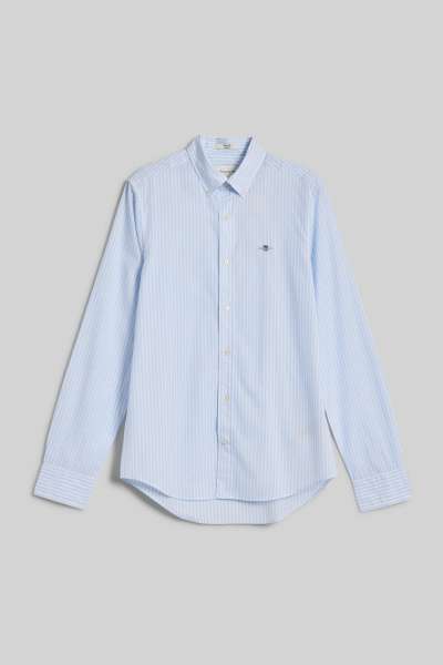 ING GANT LIM CLAIC POPLIN TRIPE HIRT LIGHT BLUE