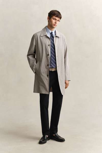 KABÁT GANT COTTON BLEND CAR COAT OAT BEIGE