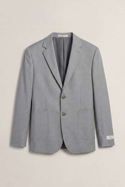 ZAKÓ GANT TWO-TONE JERSEY PIQUE BLAZER LIGHT PUTTY