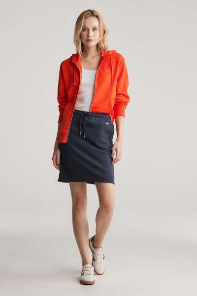 MELEGÍTŐSZOKNYA GANT REG SHIELD JERSEY SKIRT EVENING BLUE
