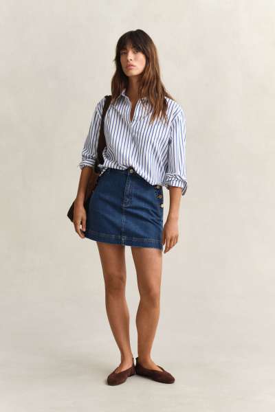 SZOKNYA GANT DENIM NAUTICAL MINI SKIRT MID BLUE