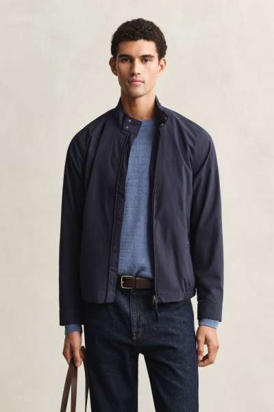 DZEKI GANT LIGHTWEIGHT HARRINGTON JACKET EVENING BLUE