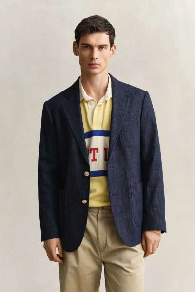 ZAKÓ GANT INDIGO CLUB BLAZER DARK BLUE RAW