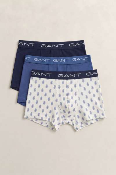 ALÓNEMŰ GANT PAILEY PRINT TRUNK 3-PACK WHITE