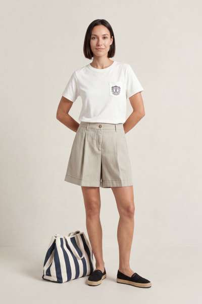 RÖVIDNADRÁG GANT TAILORED FLUID SHORTS COUNTRY BEIGE