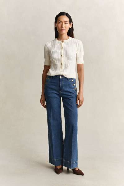 FARMER GANT FLARE NAUTICAL JEANS MID BLUE