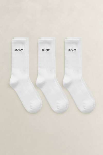 3-PACK ZOKNI GANT SPORT SOCKS 3-PACK WHITE