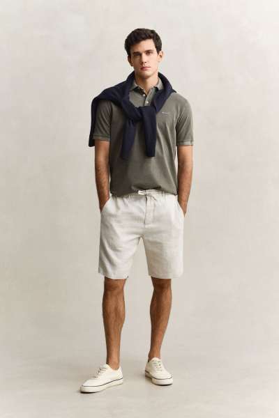 RÖVIDNADRÁG GANT REG LINEN DS SHORTS SAND