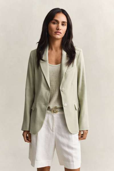 ZAKÓ GANT SLIM LINEN STRETCH BLAZER COUNTRY BEIGE