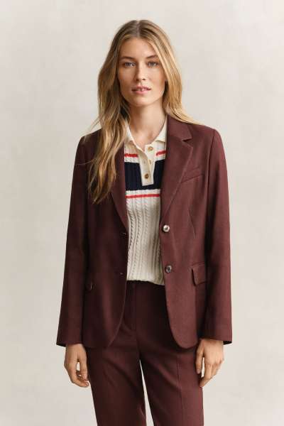 ZAKÓ GANT SLIM LINEN STRETCH BLAZER FRESH SOIL