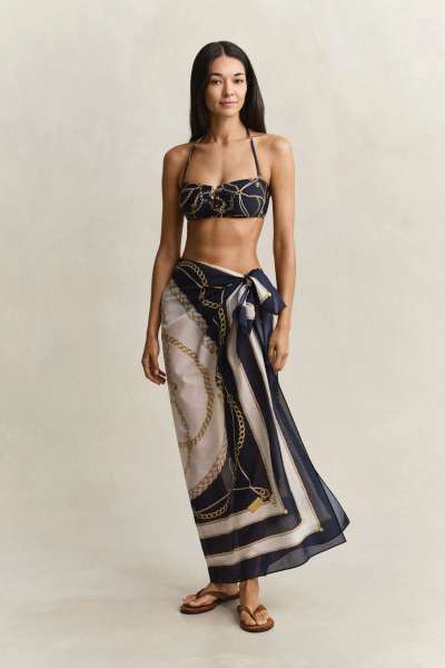 SÁL GANT CHAIN PRINT SARONG EVENING BLUE