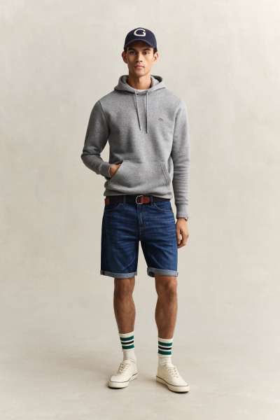 RÖVIDNADRÁG GANT REG JEANS SHORTS MID BLUE WORN IN