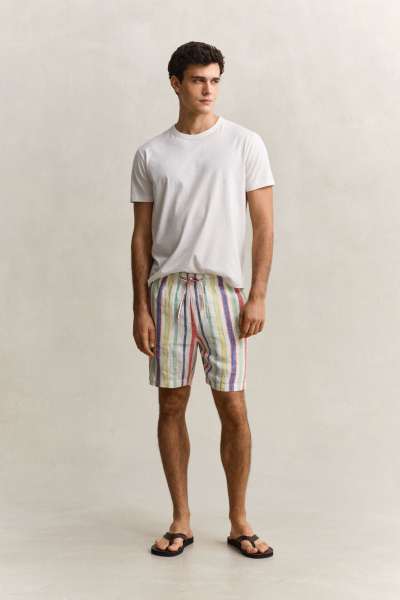 RÖVIDNADRÁG GANT REG MULTITRIPE LINEN HORT MULTICOLOR