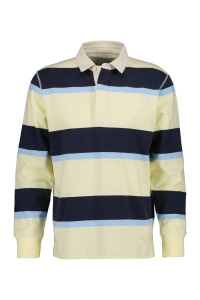 PÓLÓ GANT BLOCKED STRIPE RUGGER VANILLA YELLOW