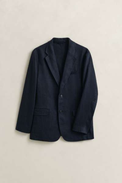 ZAKÓ GANT GMNT DYE LINEN BLAZER EVENING BLUE