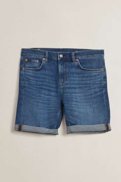 RÖVIDNADRÁG GANT REG JEANS SHORTS MID BLUE BROKEN IN
