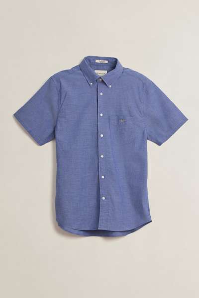ING GANT REG CLASSIC POPLIN SS SHIRT COLLEGE BLUE